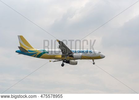 Manila, Philippines, February 20, 2017: Cebu Pacific Airlines Airbus A320 Rp-c3242 Landing In Manila