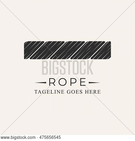 Rope Line Art Logo Design Vector Illustration