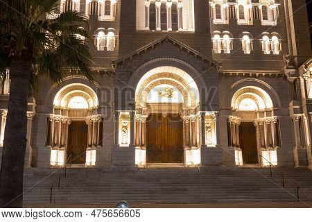 Monaco-ville, Monaco, April 21st 2023:- A View Of Saint Nicholas Cathedral
In Monaco-ville, Taken Fr