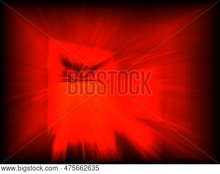 An Abstract Digital Effect Radiates From An Open View Of A Modern Implosion, Heating The Exterior Wi