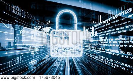 Cyber Security And Online Data Protection With Tacit Secured Encryption Software . Concept Of Smart 