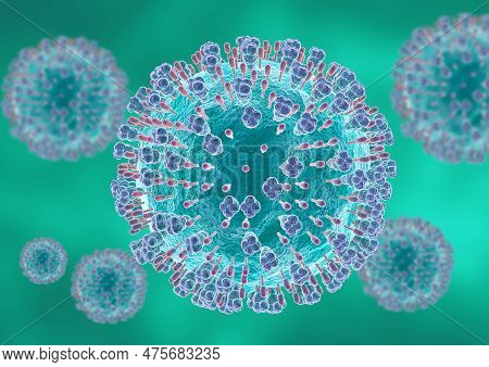 Microscopic Respiratory Syncytial Virus Or Rsv. It Causes Infections Of The Respiratory Tract And Lu