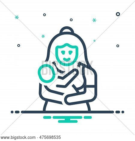 Mix Icon For Mothers Mum Mama Ma Momma Mummy Female-parent Postnatal Baby Newborn