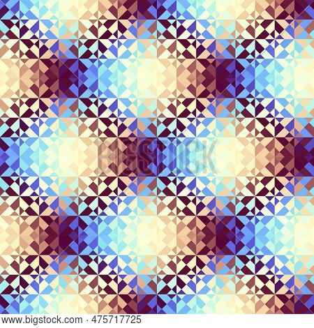 Diagonal Plaid Pattern. Moire Overlapping Effect. Vector Seamless Image.