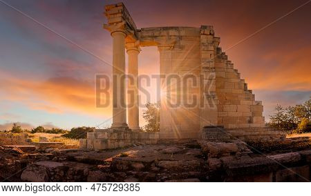 Ruins Of  Sanctuary Of Apollo Hylates, Ancient Monument In Cyprus