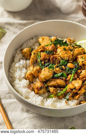 Asian Ginger Peanut Chicken And Rice