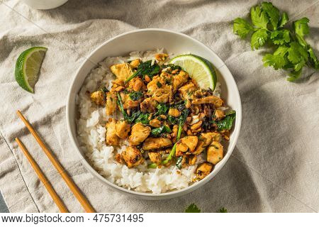 Asian Ginger Peanut Chicken And Rice