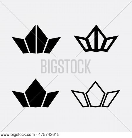 Crown Logo And Queen, King Logo Designtemplate Vector Illustration