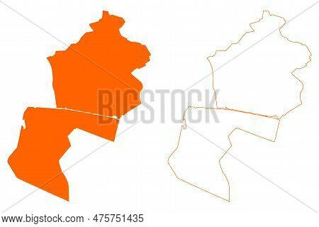 Hengelo Municipality (kingdom Of The Netherlands, Holland, Overijssel Or Oaverysel Province) Map Vec