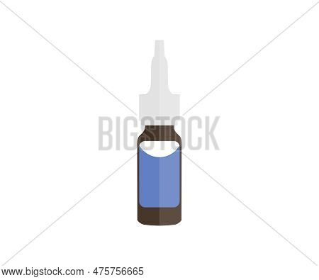Nasal Spray Bottle Logo Design. Medicine At The Drugstore. Seasonal Health Issues. Nose Drop, Medici