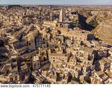Aerial Picture. Matera - Spectacular Canyon Town