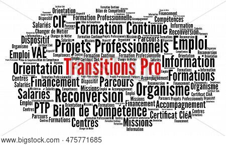 Professional Transitions Word Cloud Called Transitions Pro In French Language