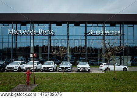 Wroclaw, Poland - April 4, 2023: Mercedes Amg Company Building.