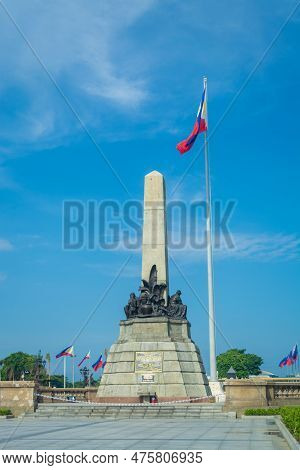 The Back Side Of Rizal's Monument At The Rizal Park In Manila, Philippines