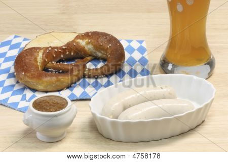 Bayerske kalvekød pølse