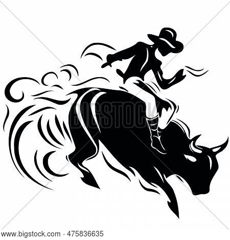Bull Rider Vector