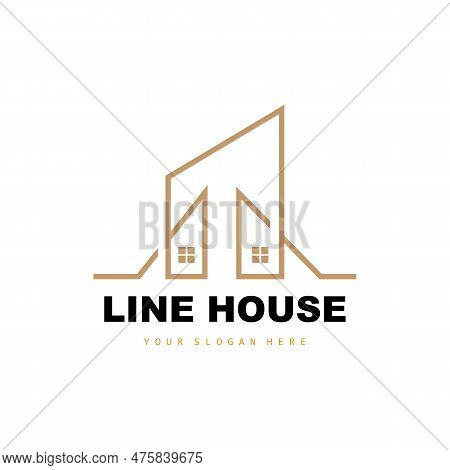 House Logo, Building Furniture Design, Construction Vector, Property Brand Icon, Real Estate, Housin