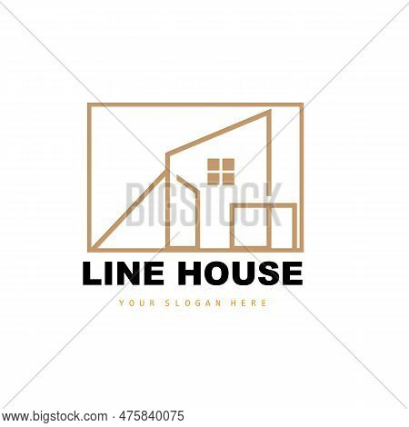 House Logo, Building Furniture Design, Construction Vector, Property Brand Icon, Real Estate, Housin