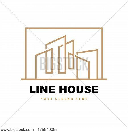House Logo, Building Furniture Design, Construction Vector, Property Brand Icon, Real Estate, Housin