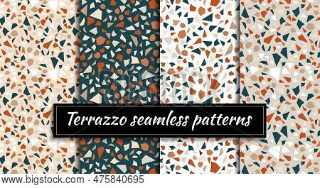 Terrazzo Seamless Patterns For Tablecloth, Oilcloth, Bedclothes Or Other Textile Design
