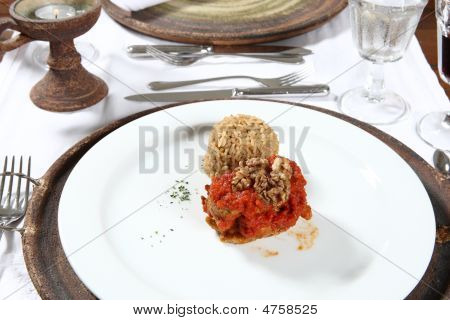 Gourmet delicioso plato