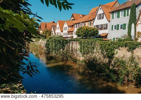 Old National German Town House In Bietigheim-bissingen, Baden-wuerttemberg, Germany, Europe. Old Tow