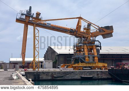 Le Port, Reunion Island - March 08 2017: The Port Reunion Ouest Is A Commercial Dock Located In The 