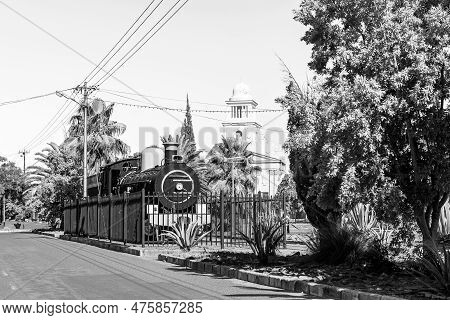 Fauresmith, South Africa - Feb 21, 2022: Historic Steam Locomotive In Fauresmith, The Railway Line R