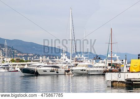 La Condamine, Monaco, April 22nd 2023:- A View Of Port Hercules, The Main Port Of Monaco, Located In