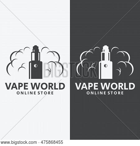 Vape Or E-cigarette Logo Template