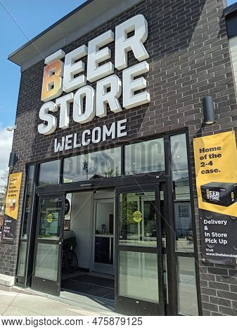 May 14 2023 Toronto Ontario Canada The Beer Store Located In The Oakwood Village Neighbourhood