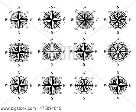 Vista Compass Design Compass Rose Designs Black And White