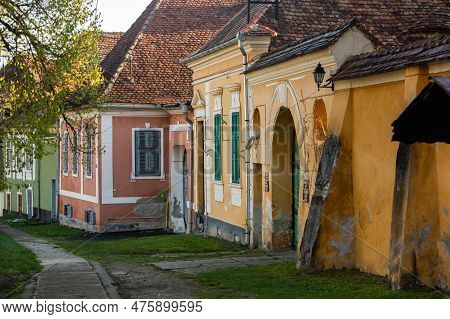 Biertan A Very Beautiful Medieval Village In Transylvania, Romania. A Historical Town In Romania Tha