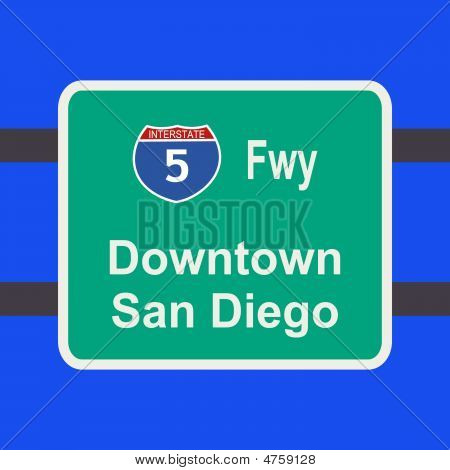Freeway To San Diego Sign