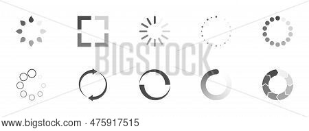 Download Sign Set. Load Icons Set. Load System. Data Load. Loading Bar. Froze Computer. Vector Stock