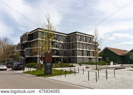 Kressbronn, Germany - April 30, 2023: Modern Buildings On The Street Of Kressbronn Am Bodensee
