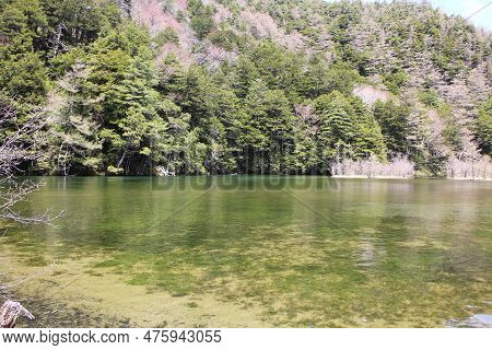 Myojin-ike Pond In Kamikochi, Nagano Prefecture, Japan