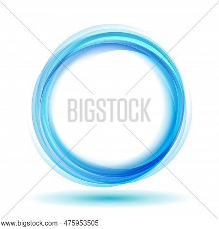 Abstract Vector Background Wavy Blue Circle. Circle Lines. Blue Circles. Abstract Circles Waves. Blu