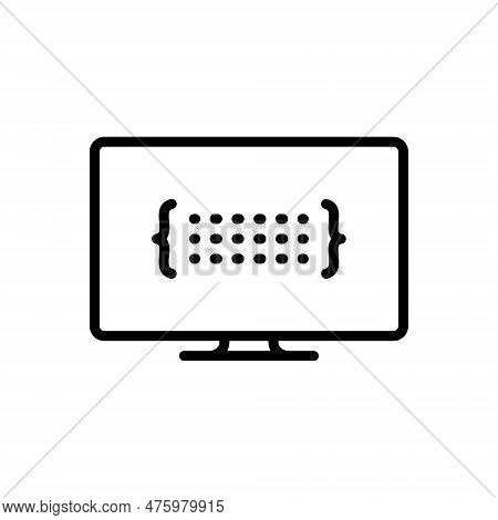 Black Line Icon For Struct Structure Computer Coding Technology Programming Website