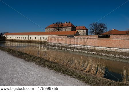 Old Monumental Baroque Classicist Manor House Castle In Small Town Holic In Slovakia