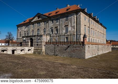 Old Monumental Baroque Classicist Manor House Castle In Small Town Holic In Slovakia