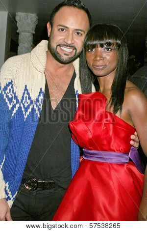 Nick Verreos and Christiane King  at the Christiane King Fashion Line Launch Cocktail Party, Villa Blanca, Hollywood, CA. 01-14-10