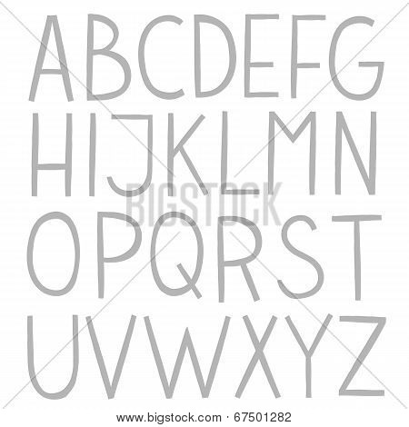 Hand draw vector full alphabet.