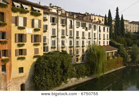 Spår av kriget i Bassano Del Grappa