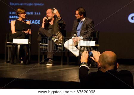 MOSCOW - JUNE, 14: American director Terry Gilliam at the Premiere of his movie The Zero Theorem at the Barvikha Village. June 14, 2014 in Moscow, Russia