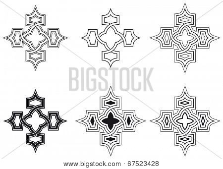 Celtic knot six different arrangements