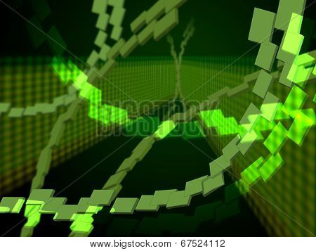 Data Background Shows Internet Servers And Communications.