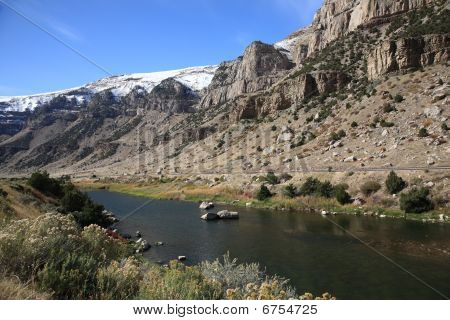 Gama de la montaña y río - Wyoming