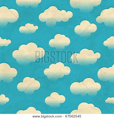 Clouds in the sky. Seamless pattern