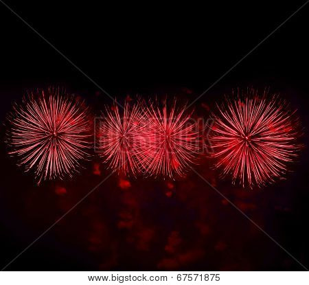 fireworks of various colors over night sky